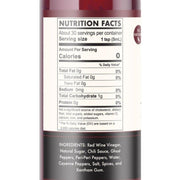 Get the best hot sauce on the market. The Peri-Peri Ghost Sauce is a unique, flavorful hot sauce with sweet and spicy undertones guaranteed to send your taste buds flying.  Hot Sauce Ingredients: Red Wine Vinegar, Natural Sugar, Chili Sauce, Ghost Peppers, Peri-Peri Peppers, Water, Cayenne Peppers, Salt, Spices, and Xantham Gum. Back label and nutrition label with ingredients. 